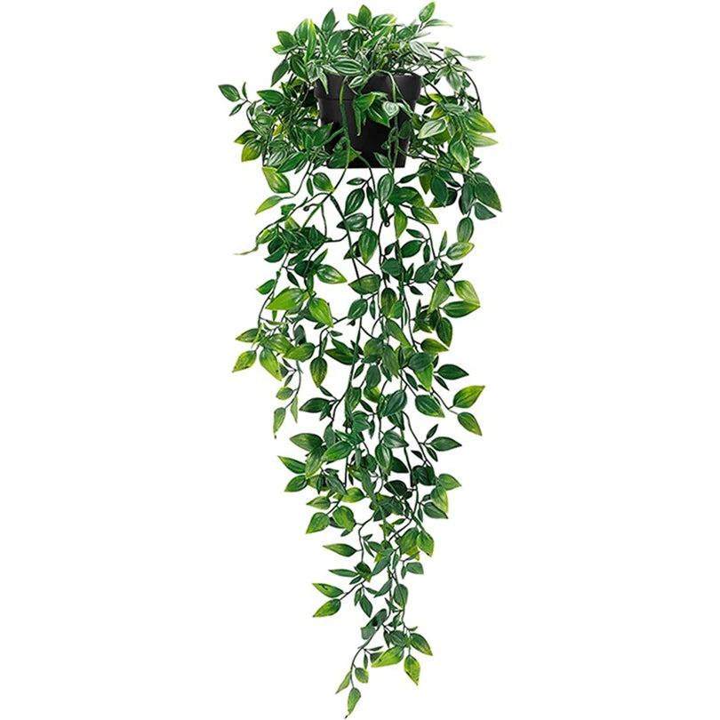 Artificial Ivy Plant with Pot – Faux Bonsai Home Décor Artificial Plant Décor Babs army green 1PC