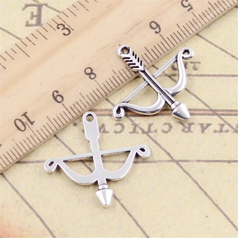Silvery Bow & Arrow Zinc Alloy Charms for DIY Jewelry Making DIY Jewelry Charms Babs