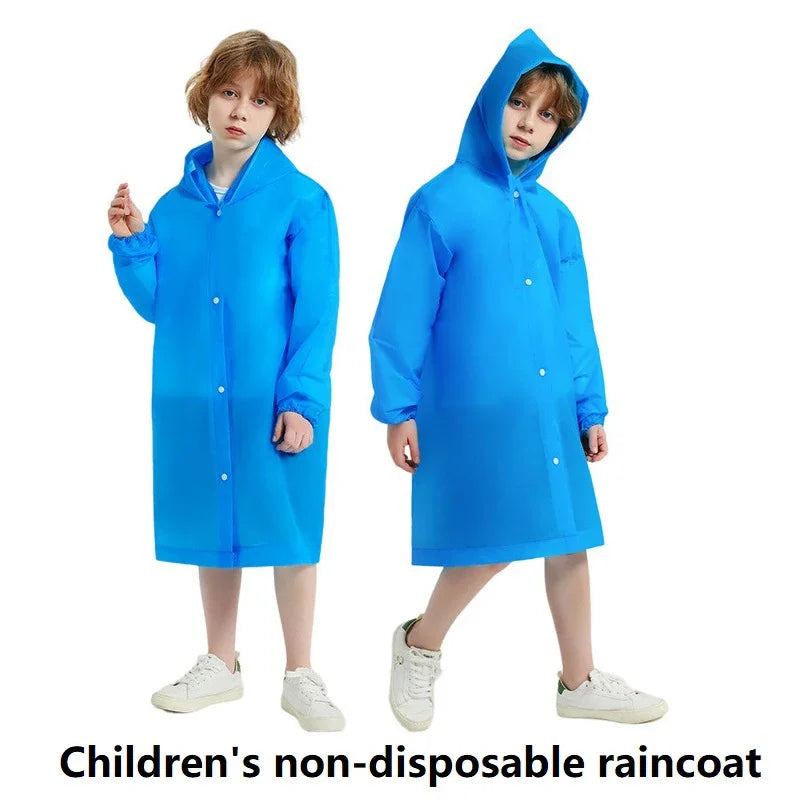 Kids Waterproof Raincoat Poncho – Boys & Girls Ages 7–11 Kids Raincoat Poncho Babs