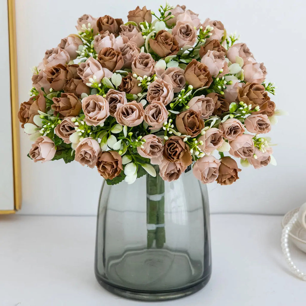 Artificial Red Silk Roses Bouquet – Wedding & Home Décor Artificial Silk Flowers Babs