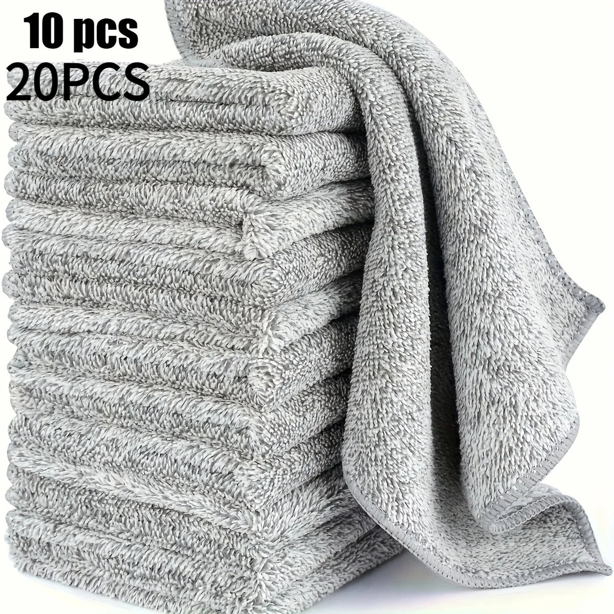 Super Absorbent Bamboo Charcoal Cleaning Cloths 10/20PCS Cleaning Cloths Babs