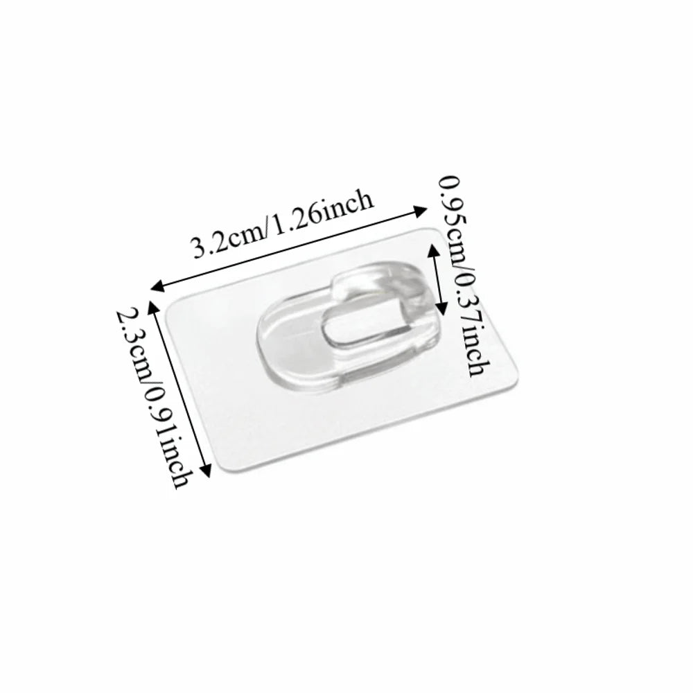 Transparent Invisible Self-Adhesive Hooks – 9-Pack, No-Trace Self-Adhesive Hooks Babs