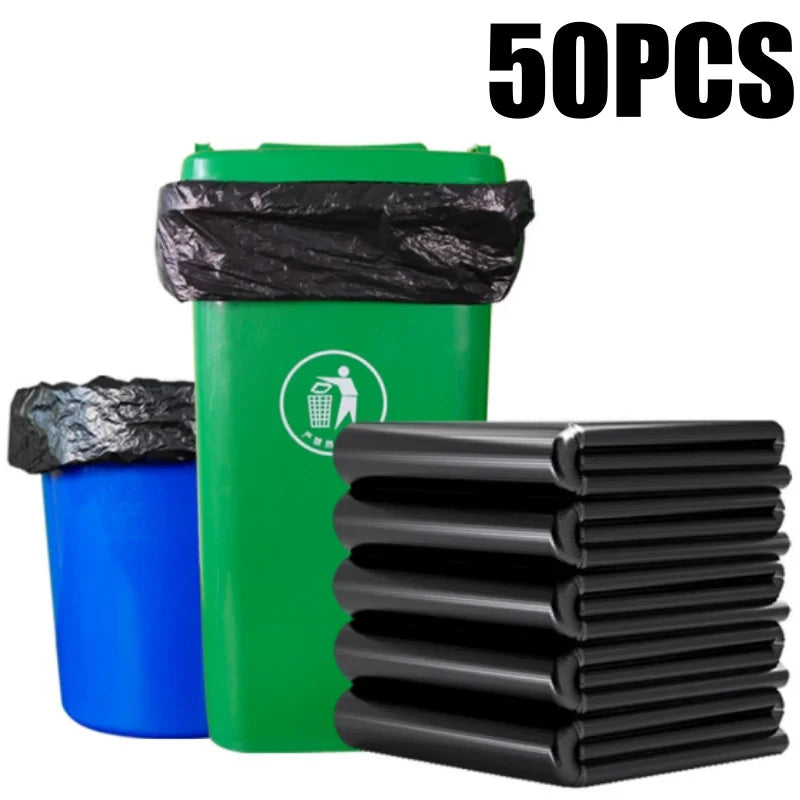 Extra Large Heavy-Duty Black Garbage Bags 50/100 Pack Kitchen Garbage Bags Babs 50PCS 50x60cm