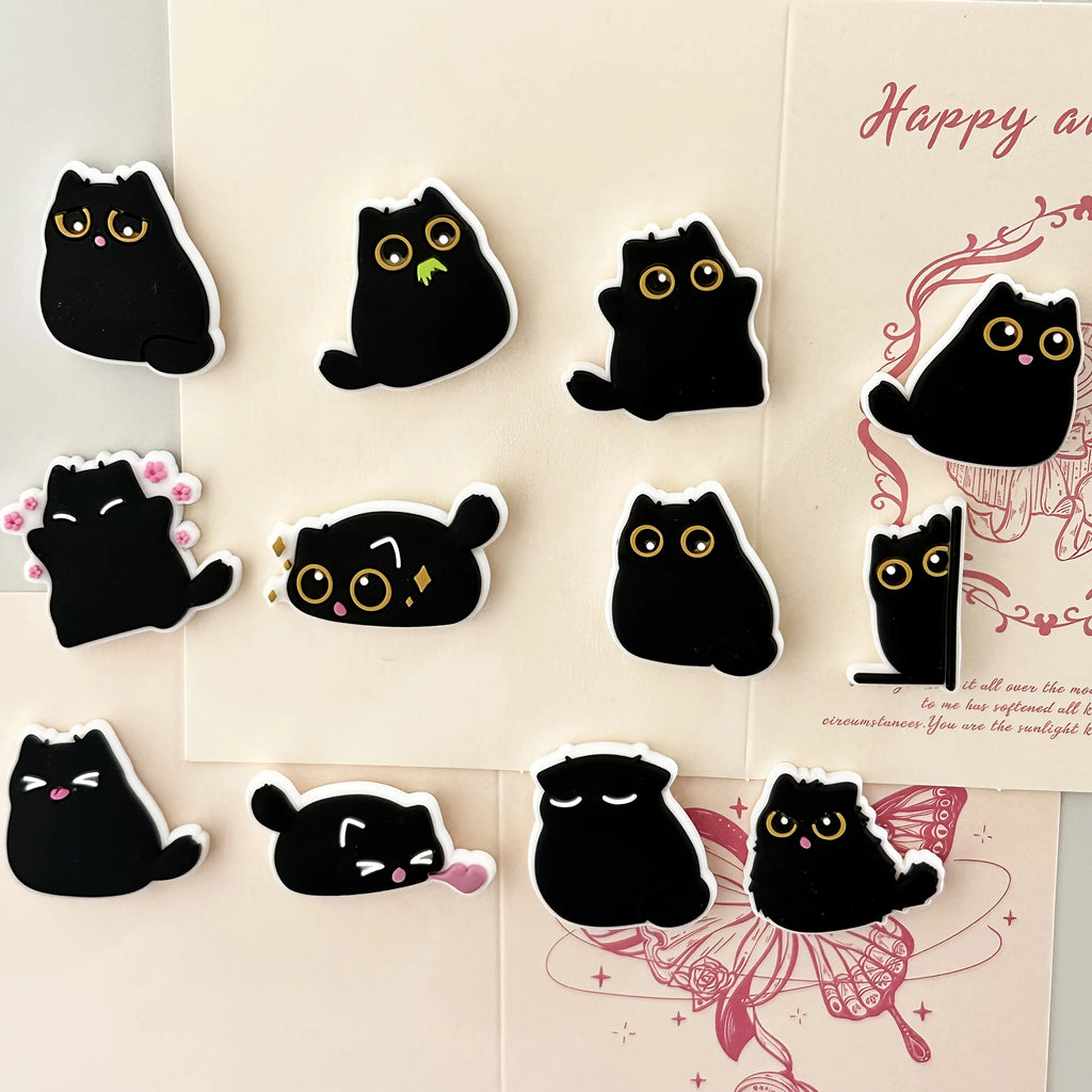 6Pcs Funny Cat Fridge Magnets – Cute Home & Kitchen Décor Decorative Fridge Magnets Babs
