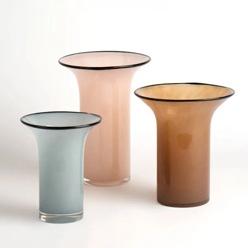 Modern Glass Vase – Large Caliber Home Décor Flower Bottle Decorative Glass Vase Babs