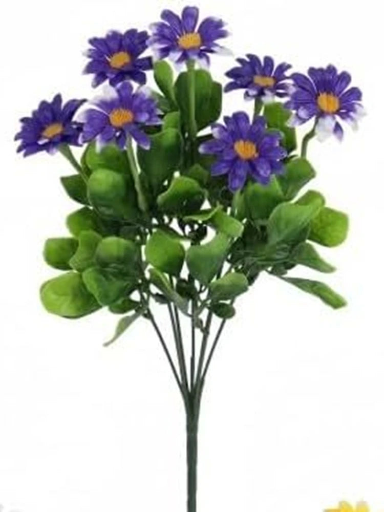 Artificial Daisy Silk Flowers – Wedding, Home & Garden Decor Artificial Silk Flowers Babs PURPLE 4 pcs