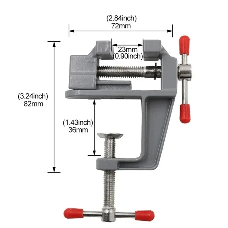 Mini Aluminum Table Vise for DIY Engraving & Model Making Mini Table Vise Babs