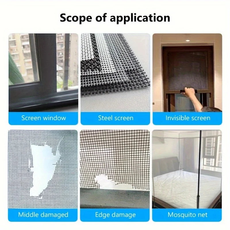 10-Pack Self-Adhesive Window Screen Repair Patch Kit Screen Repair Patch Babs