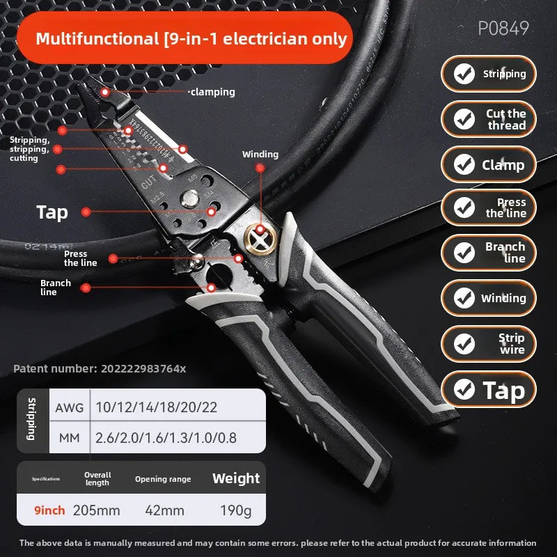 Wire Stripper Crimping Pliers – Multifunctional Cable Cutter Wire Stripper Pliers Babs B