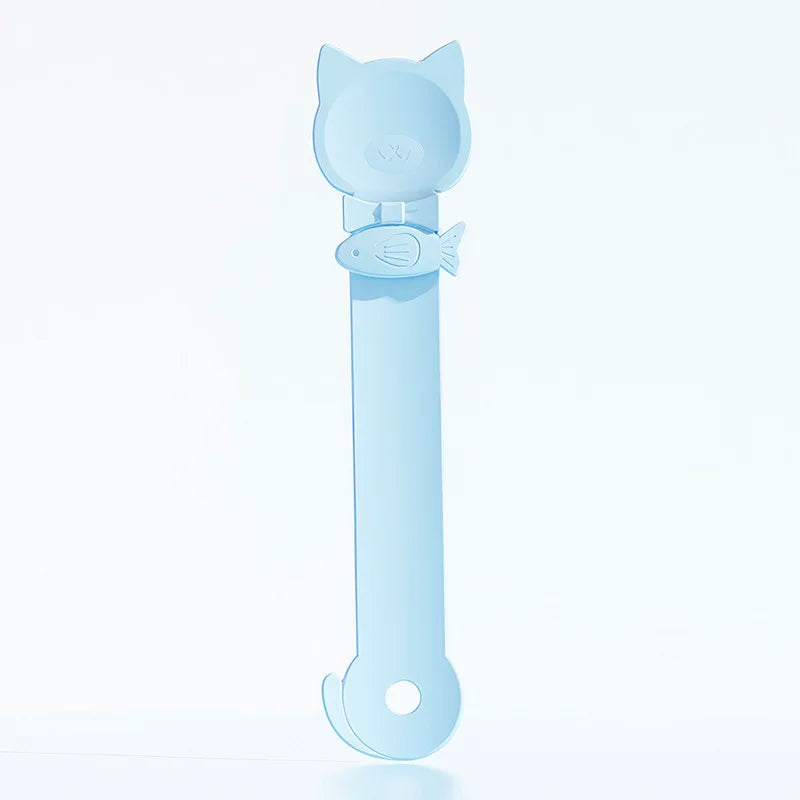 Cat Strip Feeder Spoon – Long Handle Wet Food Dispenser for Cats Cat Feeder Spoon Babs New-Blue