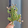 Luxury Green Crystal Frog Brooch – Animal Pin for Women Crystal Brooch Pin Babs Gold Color brooch