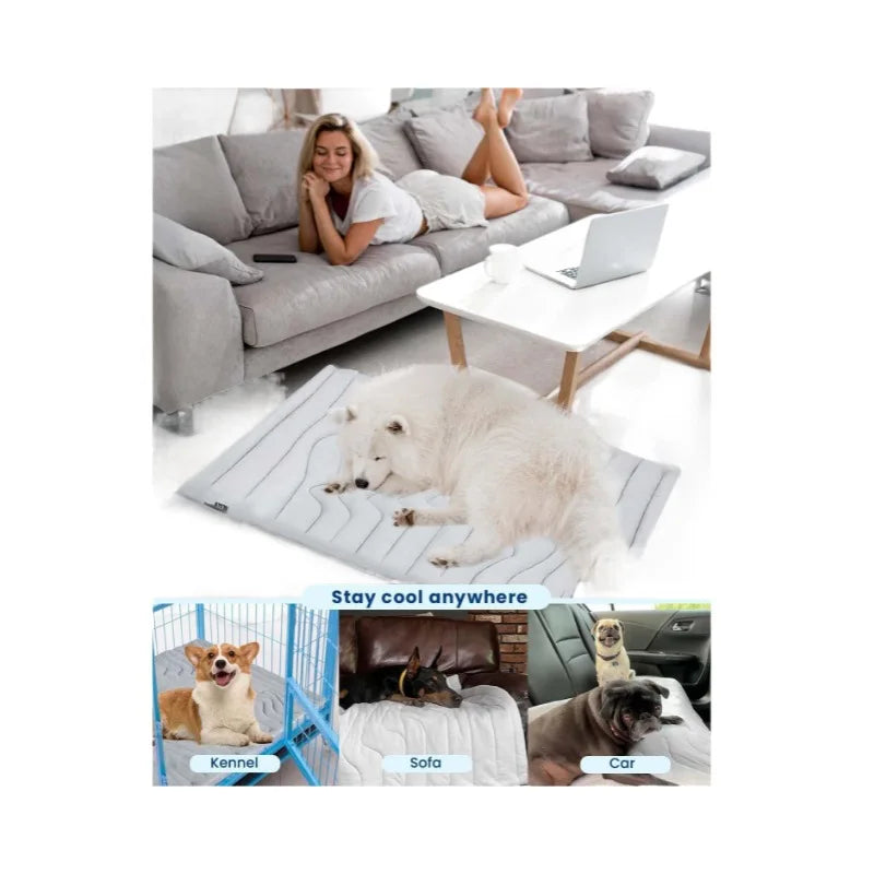 Reusable Pet Cooling Mat – Self-Cooling Pad for Dogs & Cats Pet Cooling Mat Babs
