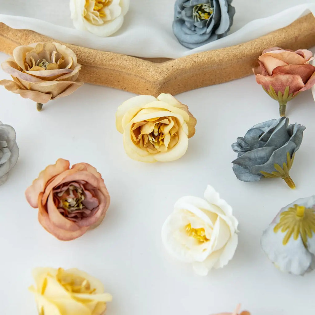 Artificial Rose Heads 5/10pcs – DIY Wedding & Home Decor Artificial Flower Heads Babs