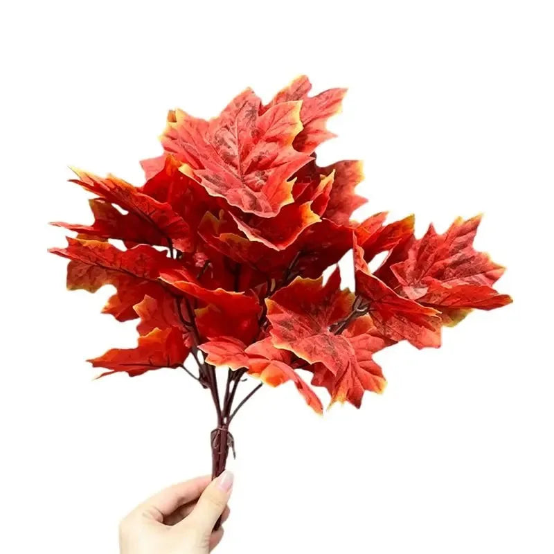 Artificial Autumn Maple Leaf Bouquet – Fall Table Décor Artificial Leaf Bouquet Babs A 1Pcs