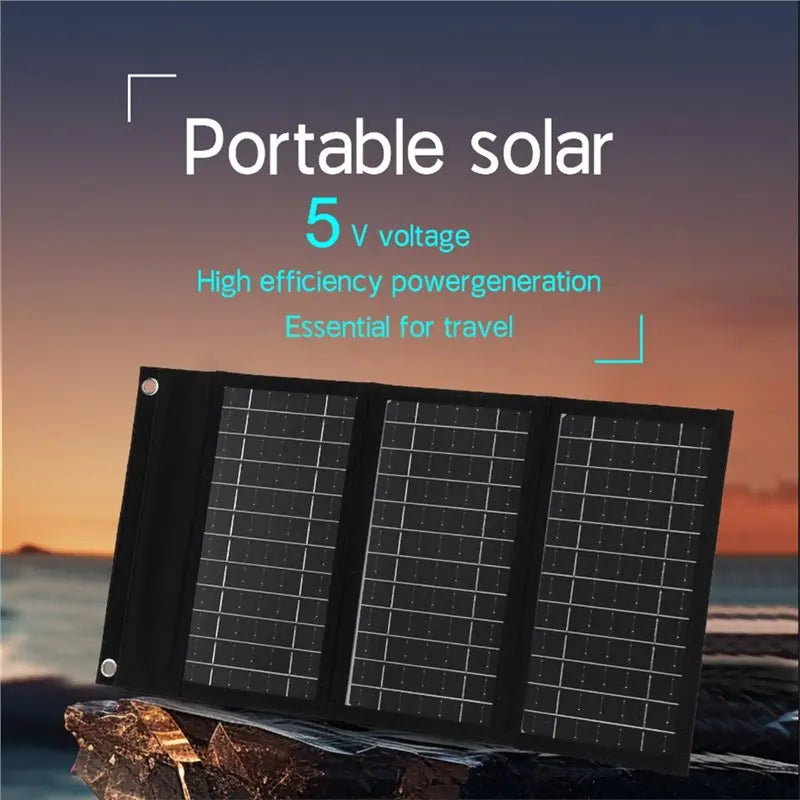 20W Foldable Solar Panel – Portable Camping Phone Charger Foldable Solar Panel Babs