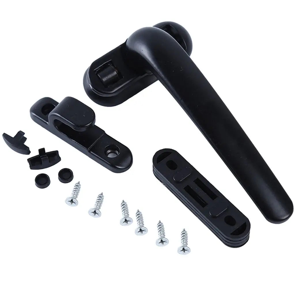 Aluminium Alloy Casement Window Handle Lock Set – Easy Install Window Handle Lock Babs black right