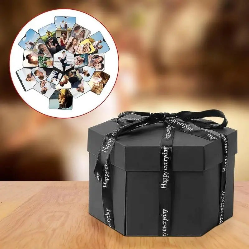 Surprise Explosion Photo Album Scrapbook Box – Keepsake Gift Explosion Gift Box Babs