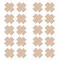 20pc Black Satin Cross Nipple Covers – Adhesive Breast Pasties Nipple Cover Pasties Babs 20PCS Beige One size