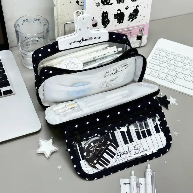 Kawaii Piano Keyboard Pencil Case – Large Capacity Pouch Pencil Case Babs