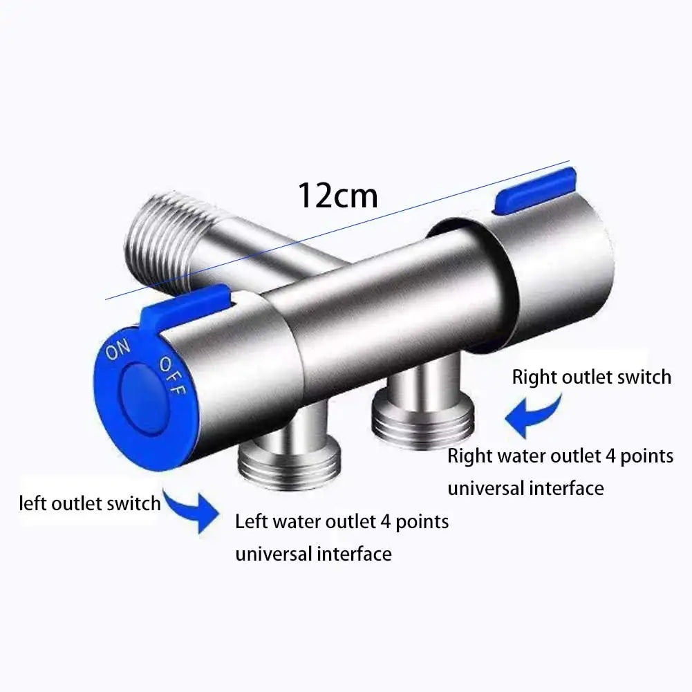 Dual Handle Stainless Steel Wall Mount Faucet & Triangle Valve Wall Mount Faucet Babs