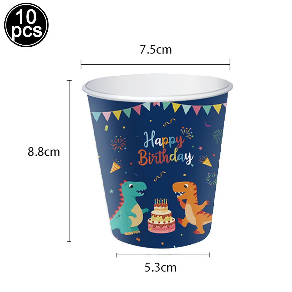 Blue Dinosaur Birthday Party Supplies – Balloons, Plates & More Party Supply Set Babs Olive