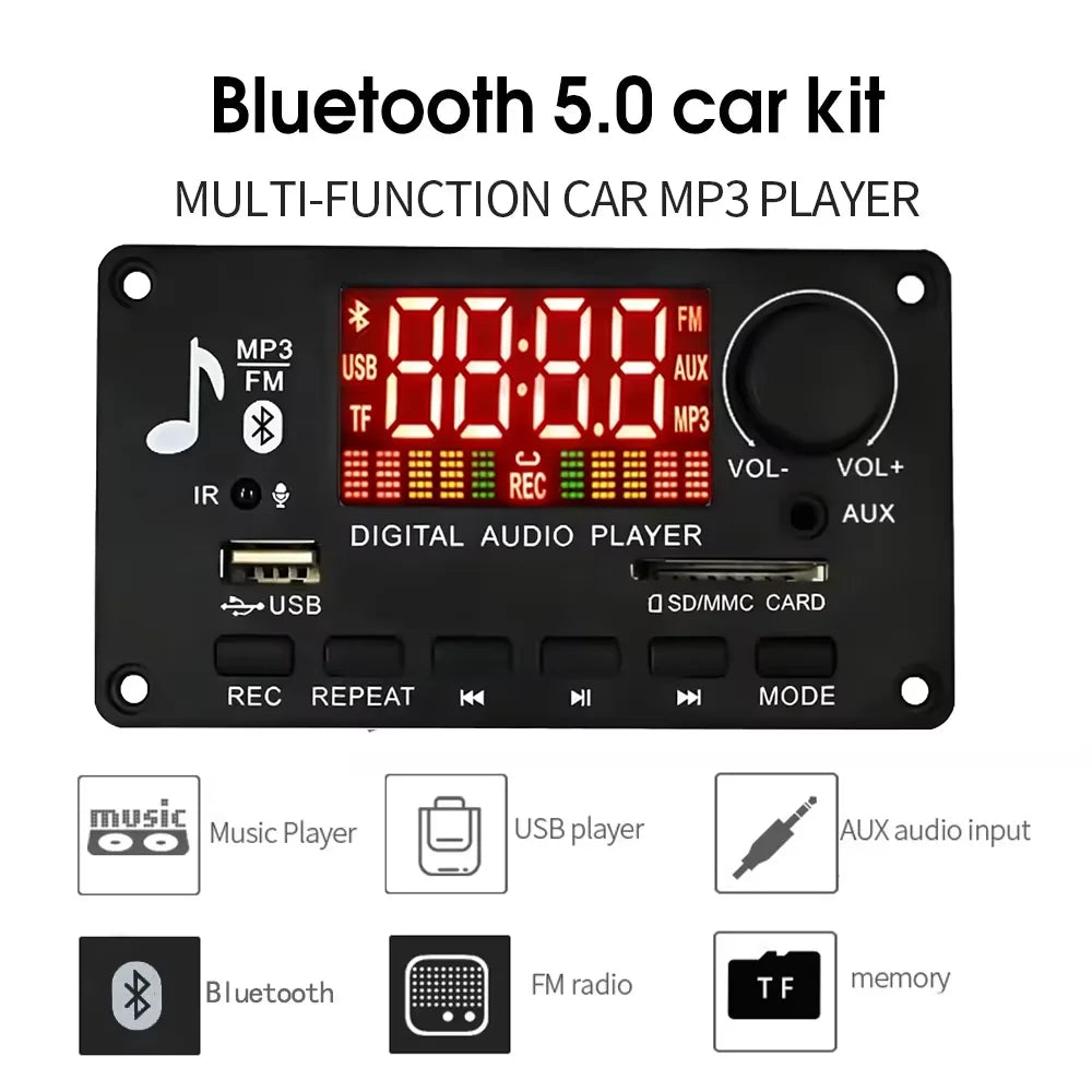 KEBIDUMEI 80W Bluetooth 5.0 Amplifier Decoder Board LCD MP3 USB TF FM Amplifier Decoder Board Babs