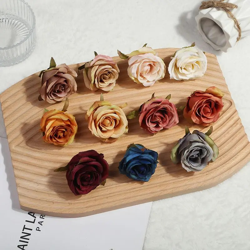 Artificial Silk Rose Flower Heads 25/50 Pcs – Wedding & Home Decor Artificial Silk Flowers Babs