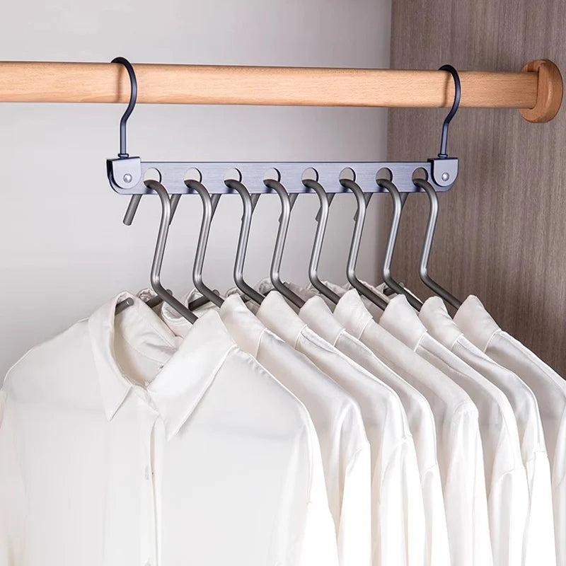 Space-Saving Collapsible Clothes Hangers – 6 & 8 Hole Organizer Clothes Hanger Organizer Babs