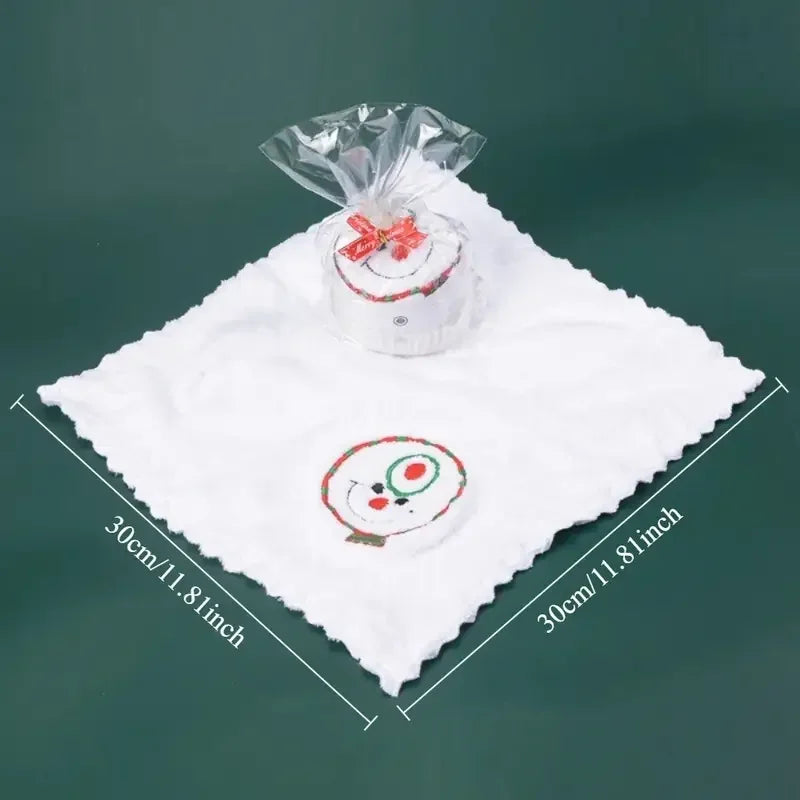3-Pack Christmas Hand Towels – Santa, Snowman & Xmas Tree Holiday Hand Towels Babs