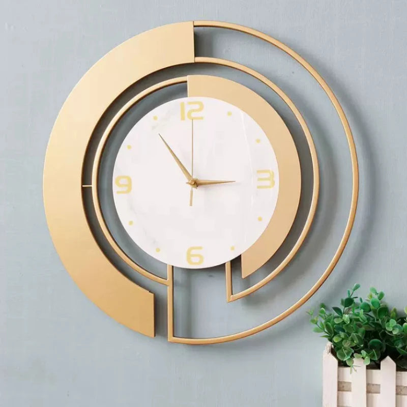 Large Modern Metal Wall Clock 45CM – Minimalist Round Décor Metal Wall Clock Babs