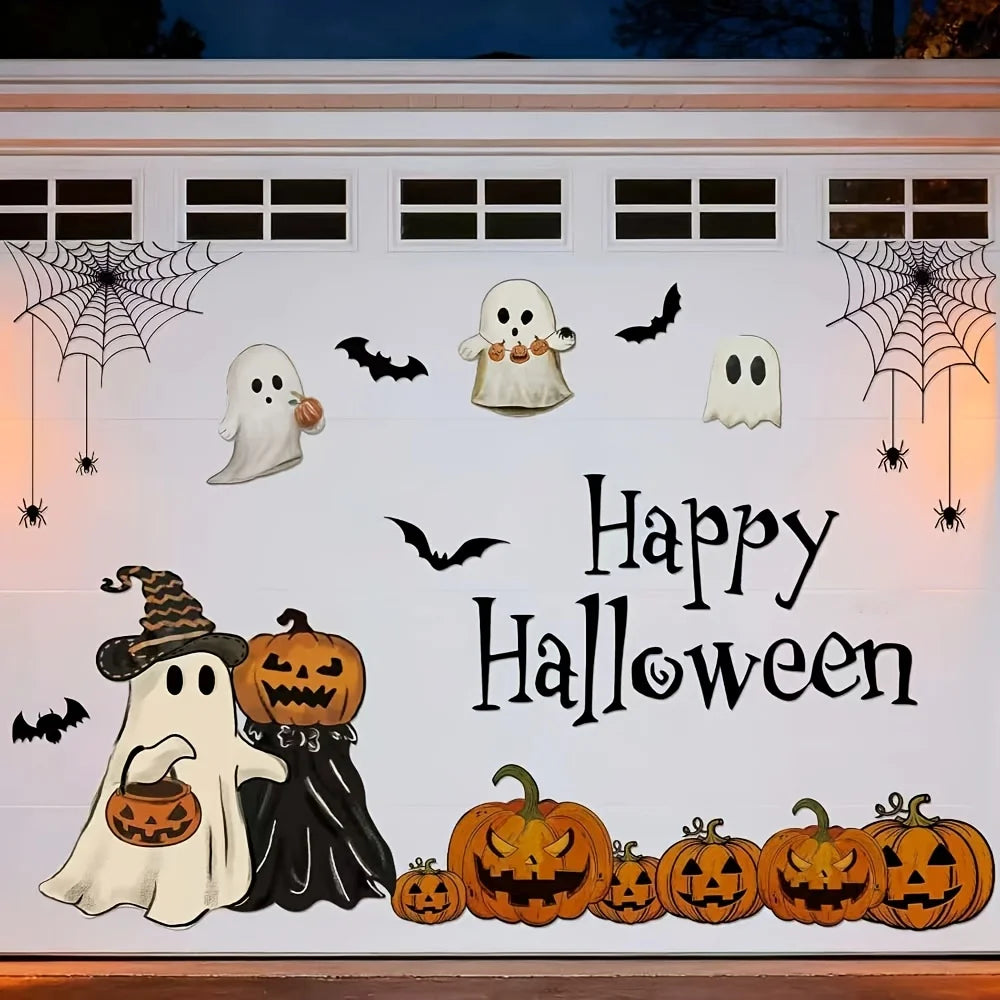 Halloween Garage Door Sticker Set – Spooky Wall & Party Decor Halloween Wall Sticker Babs