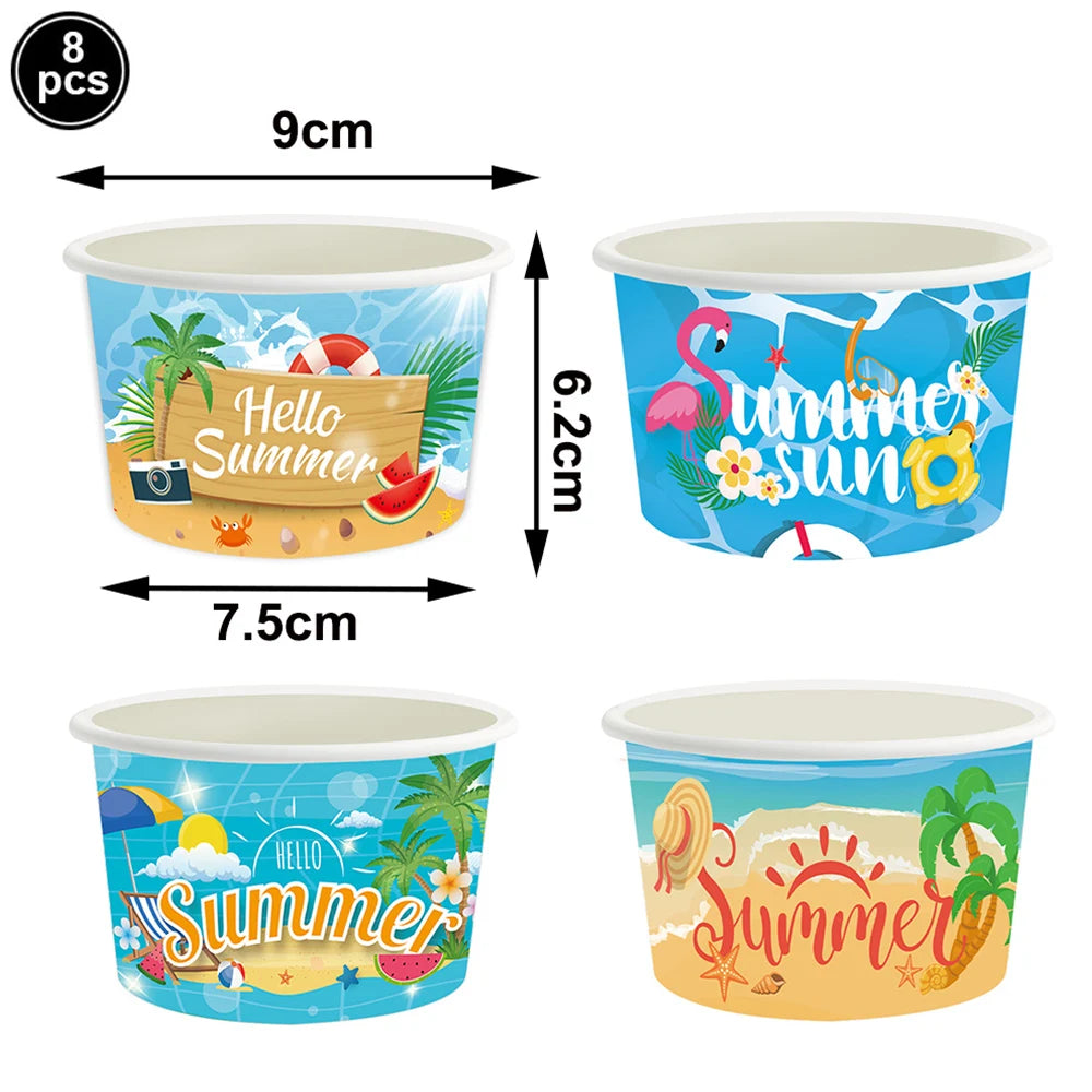 Hawaiian Party Supplies – Tableware, Banner & Photo Props Party Decoration Set Babs Chocolate
