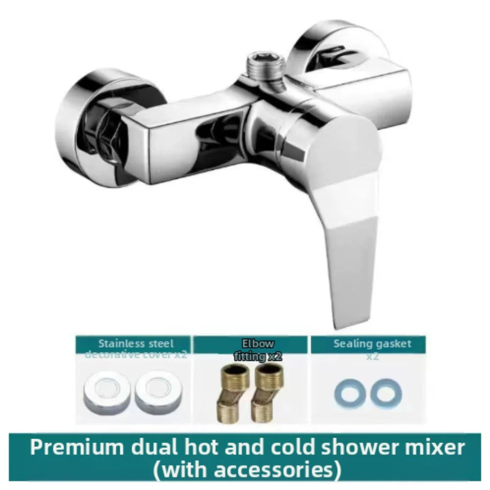 LEENKEA Wall Mounted Shower Mixer Valve G1/2" Chrome Shower Mixer Valve Babs