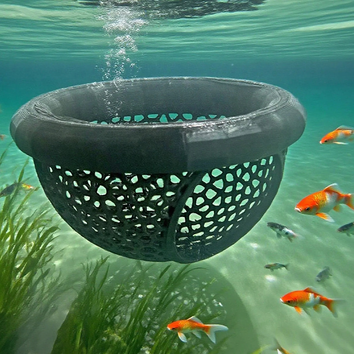 Aquarium Floating Cave 3-in-1 Hideout, Hammock & Feeding Ring Aquarium Fish Cave Babs