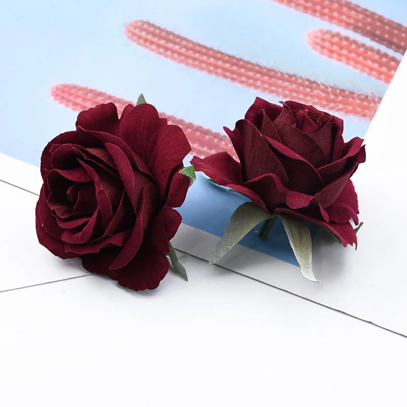 Velvet Silk Rose Heads 10/20 Pcs – Artificial Flowers for Weddings Artificial Silk Roses Babs color 10 10 Pieces