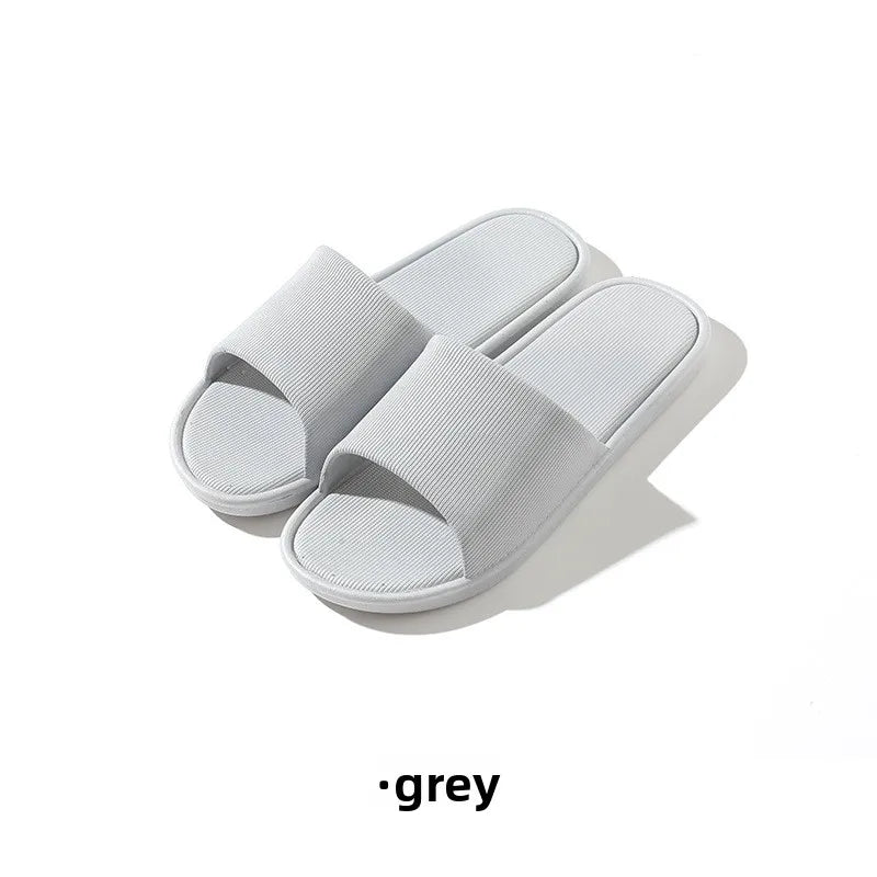 Couple Slippers Non-Slip Soft Sole Indoor Home Sandals Indoor Slippers Babs 40-41 GRAY
