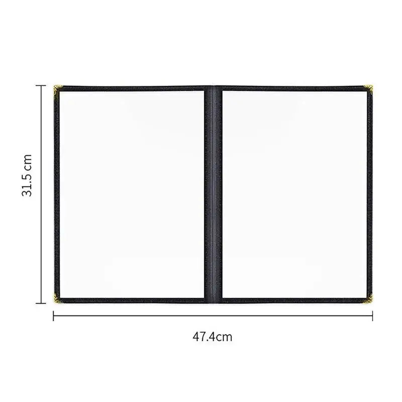 Foldable A4 PVC Transparent Menu Cover – Double Panel Holder Menu Cover Holder Babs
