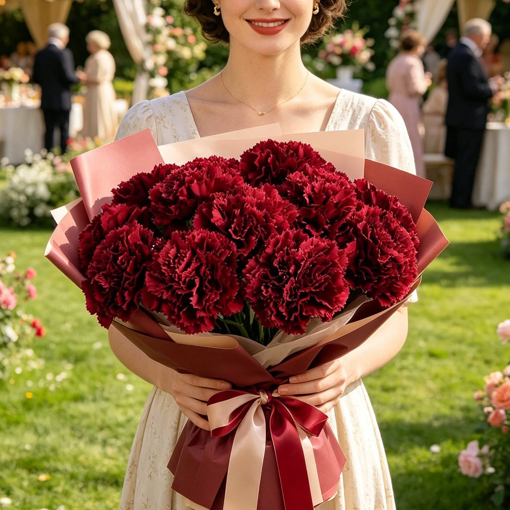 Silk Carnation Artificial Flowers for Wedding, Home & DIY Décor Artificial Silk Flowers Babs