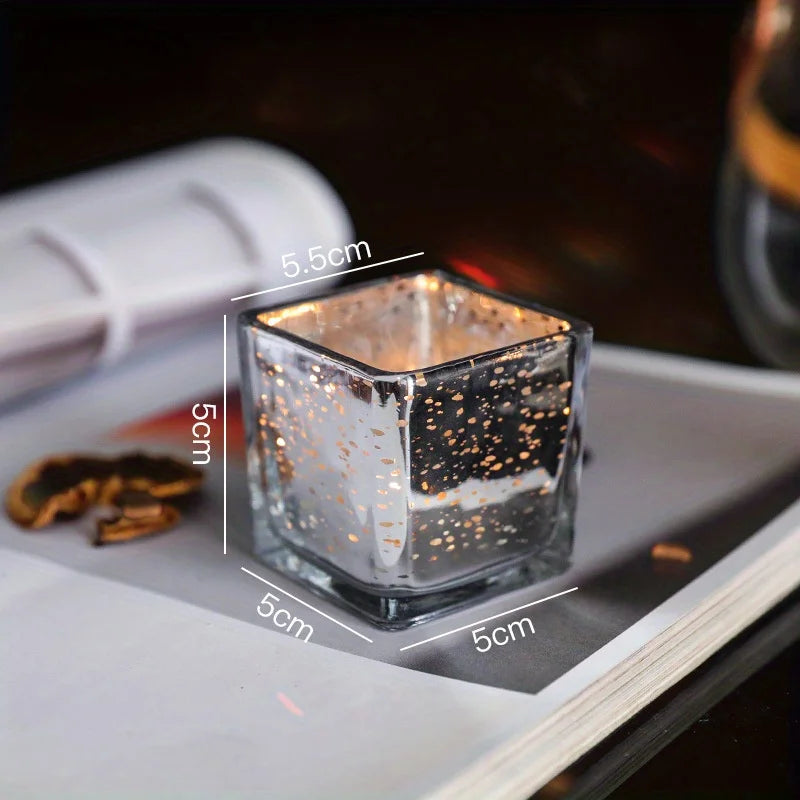 Square Glass Candle Holder – Home, Dining & Event Décor Glass Candle Holder Babs silve