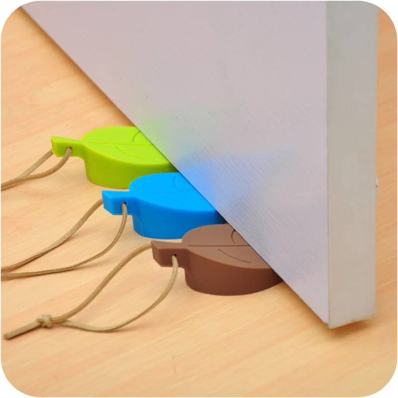 Silicone Leaf Door Stopper – Baby-Safe Anti-Pinch Wedge Silicone Door Stopper Babs