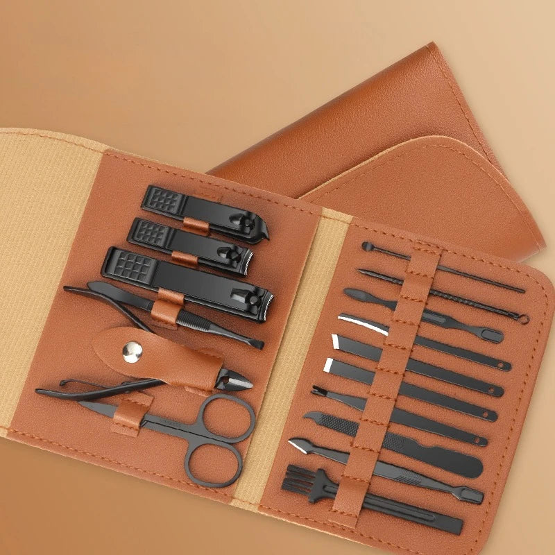 16-Piece Manicure Pedicure Set – Stainless Steel Nail Kit Manicure Pedicure Set Babs