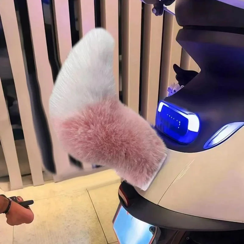 Remote Control Wagging Fox Tail Scooter Car Decoration Vehicle Tail Decor Babs