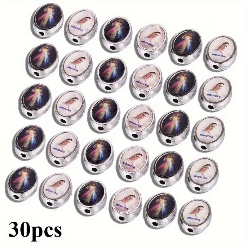30pc Virgin Mary Prayer Beads – Catholic DIY Jewelry Making Jewelry Craft Beads Babs 30pcs