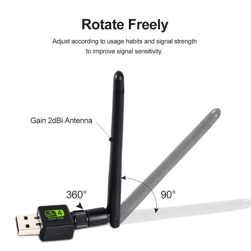 USB WiFi Adapter 150Mbps Wireless Dongle for PC & Laptop USB WiFi Adapter Babs