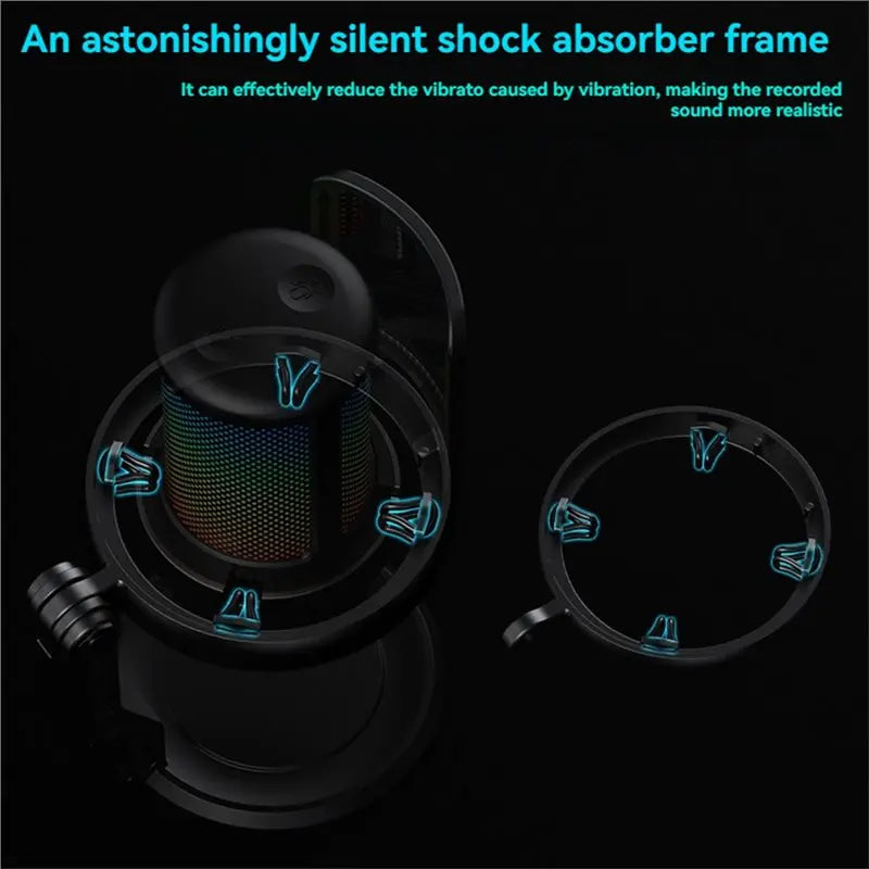 RGB Gaming USB Microphone – Noise Cancellation & Touch Mute USB Gaming Microphone Babs