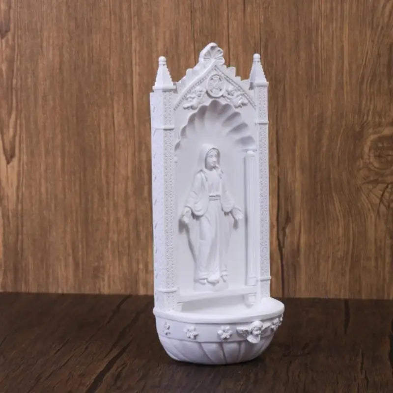 Virgin Mary Holy Water Font Wall Statue | Catholic Home Decor Religious Wall Figurine Babs