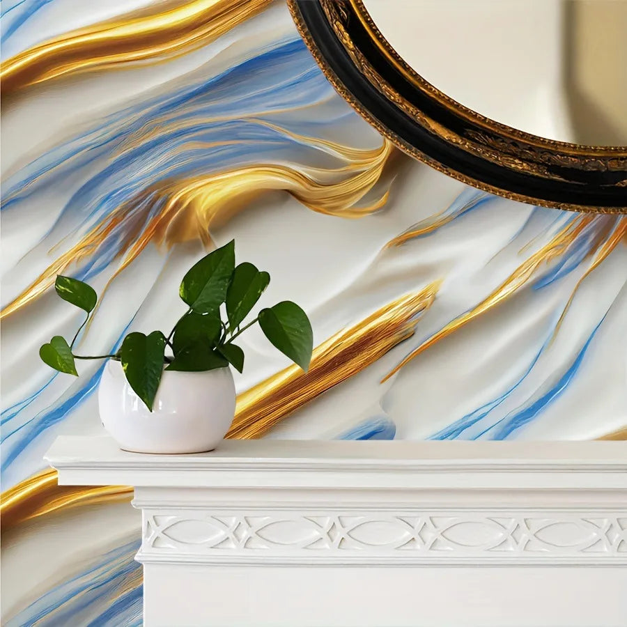 Foil Marble Contact Paper Self-Adhesive Waterproof Wall Sticker Peel & Stick Wallpaper Babs