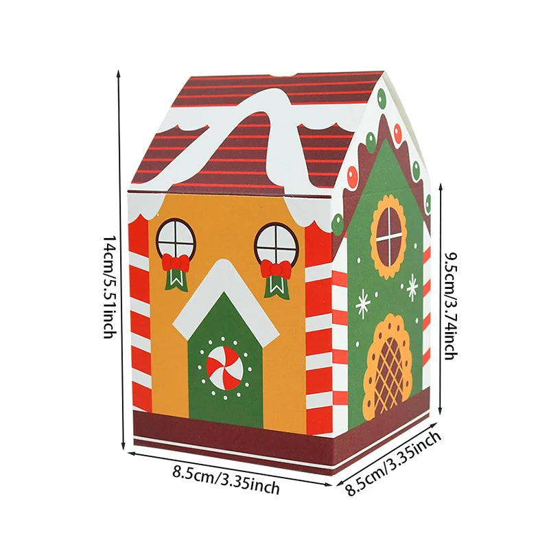 4pcs Christmas House Candy Gift Boxes – Holiday Party Treats Holiday Gift Box Babs