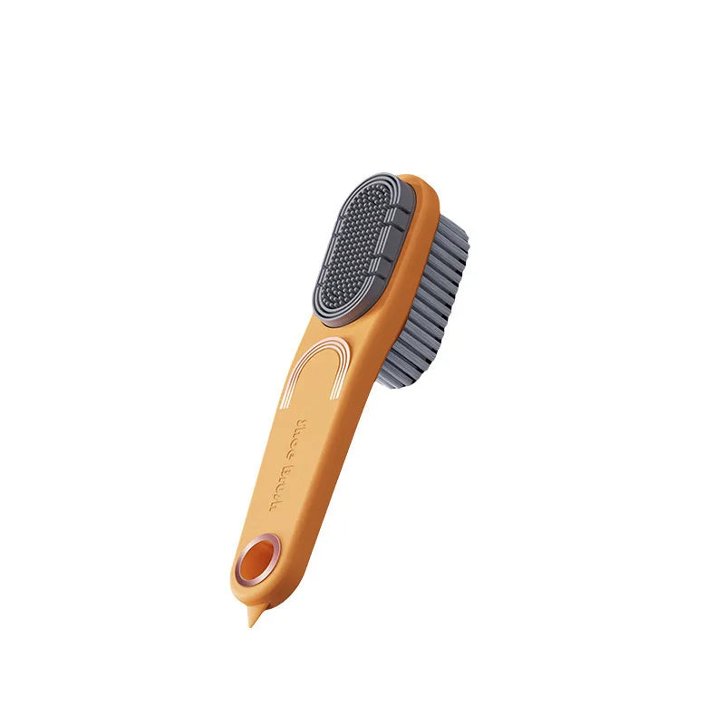 Double-Sided Rubber Shoe Brush – Soft Bristles & Waterproof Shoe Cleaning Brush Babs Orange