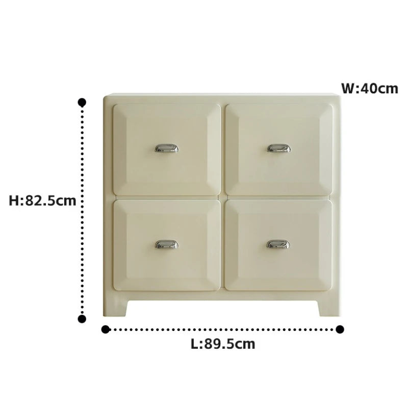 Modern Metal Storage Display Cabinet – Minimalist Living Room Display Cabinet Babs White-4 Floor